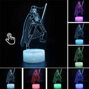 Luminária Abajur Led 3D Luz Noturna Star Wars Guerra nas Estrelas