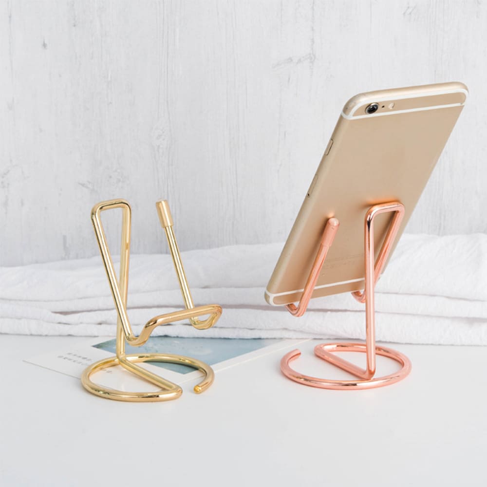 Suporte Decorativo Para Celular Tablet iPad Dock Mesa Universal Metálico