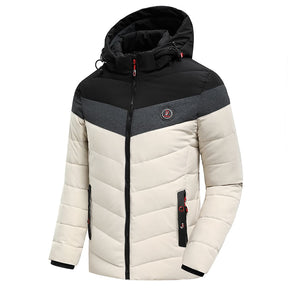 Casaco Sobretudo Parka Jaqueta Masculino Capuz Removível Outono Inverno