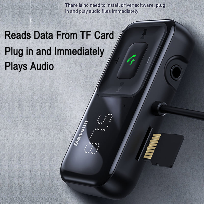 Módulo Transmissor Carregador Automotivo USB Rádio FM Bluetooth 5.0 Baseus