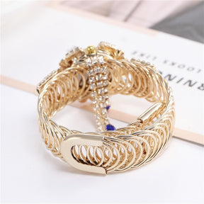 Relógio Bracelete Feminino com Pedras Brilhantes