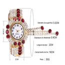 Relógio Bracelete Feminino com Pedras Brilhantes