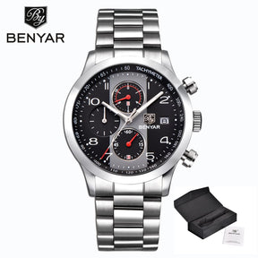 Relógio Masculino Analógico Quartzo Cronógrafo Sports Luminous Pointer Benyar