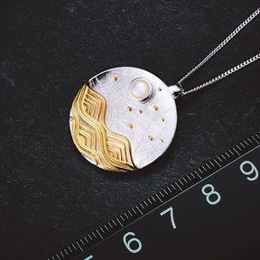 Colar Feminino em Prata 925 com Pingente de Paisagem