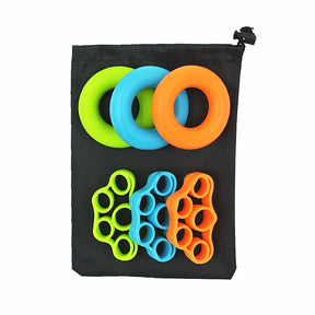 Kit Exercitador Dedo Silicone Antebraço Treino Fisioterapia para Mãos