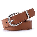 Cinto Feminino de Couro Legítimo com Fivela Metálica Kaven Peter