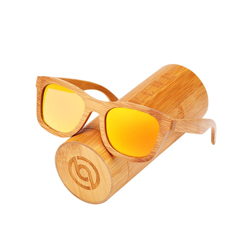 Óculos Polarizado de Madeira Bambu Unissex Barcur