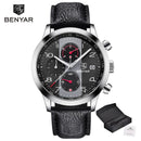Relógio Masculino Analógico Quartzo Cronógrafo Sports Luminous Pointer Benyar