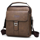 Bolsa de Ombro Jeep Transversal Masculino de Couro Crossbody Vintage