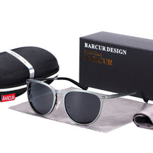 Óculos de Sol Feminino Retro Alumínio Polarizado Barcur
