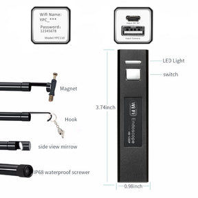 Câmera Endoscópica para Celular Iphone IOS Android WiFi HD