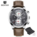 Relógio Masculino Analógico Quartzo Cronógrafo Sports Luminous Pointer Benyar