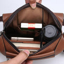 Bolsa de Ombro Jeep Transversal Masculino de Couro Crossbody Vintage