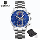 Relógio Masculino Analógico Quartzo Cronógrafo Sports Luminous Pointer Benyar
