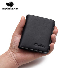 Kit Bison Denim Office Carteira e Cinto Casual de Couro Legítimo
