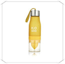 Garrafa com Infusor de Frutas cor amarelo