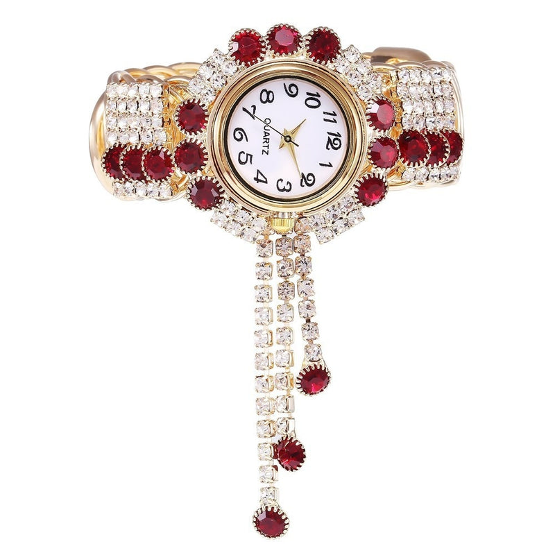 Relógio Bracelete Feminino com Pedras Brilhantes