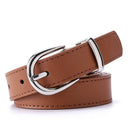 Cinto Feminino de Couro Legítimo com Fivela Metálica Kaven Peter