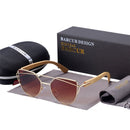 Óculos de Sol Polarizado de Madeira Bambu Feminino Olho de Gato