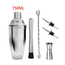 Kit Bartender Coqueteleira Profissional Peças Inox Drinks Coquetéis 550ML 750ML
