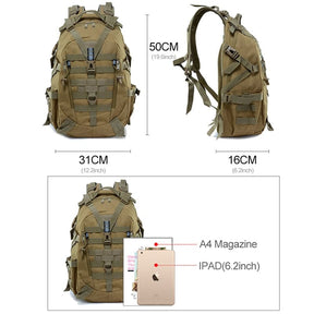 Mochila Militar Tática Masculina Refletiva Camping 40L Duster