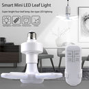 Lâmpada LED 4 Pás Dobrável Ajustável Bivolt com Controle Remoto 28W