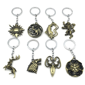 Chaveiro Pingente Casas de Game of Thrones