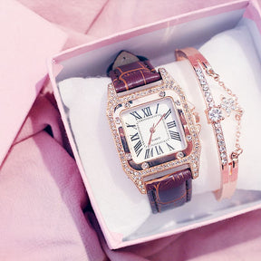 Relógio Feminino de Pulso Analógico Quartzo Casual com Bracelete Sky Ladies