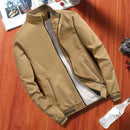 Jaqueta Masculina Slim de Lã Casual Inverno Fleece Bomber Streetwear