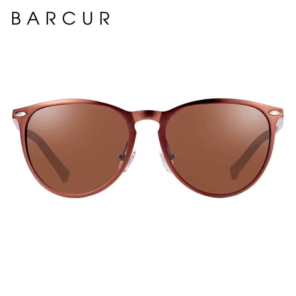 Óculos de Sol Feminino Retro Alumínio Polarizado Barcur