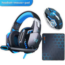 Kit Gamer Mouse 4000DPI + Headset P2+USB + Mouse Pad