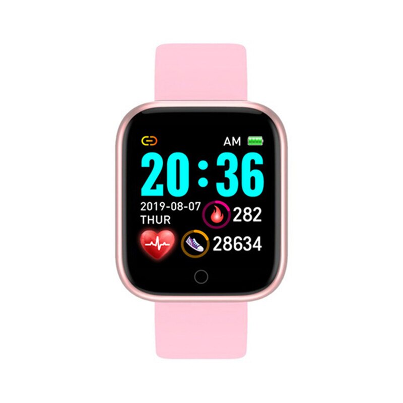 Smartwatch Fitness Y68 D20 cor rosa