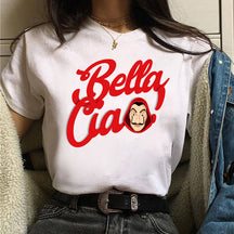 Camiseta Blusa Feminina Manga Curta La Casa De Papel