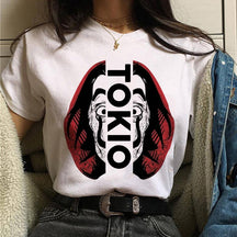Camiseta Blusa Feminina Manga Curta La Casa De Papel