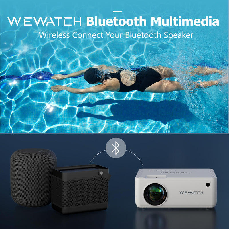 Projetor Wewatch V10 Portátil Full HD 1080p Wifi Bluetooth