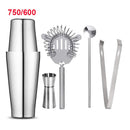Kit Bartender Coqueteleira Profissional Peças Inox Drinks Coquetéis 550ML 750ML