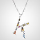 Colar de Prata 925 com Pingente Letra Inicial