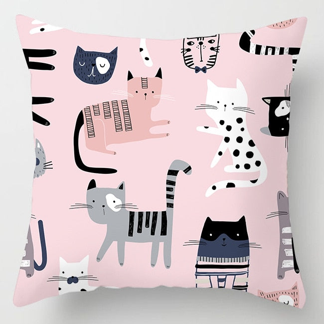 Capa para Almofada Decorativa Estampada com Zíper Home Decor 45*45cm