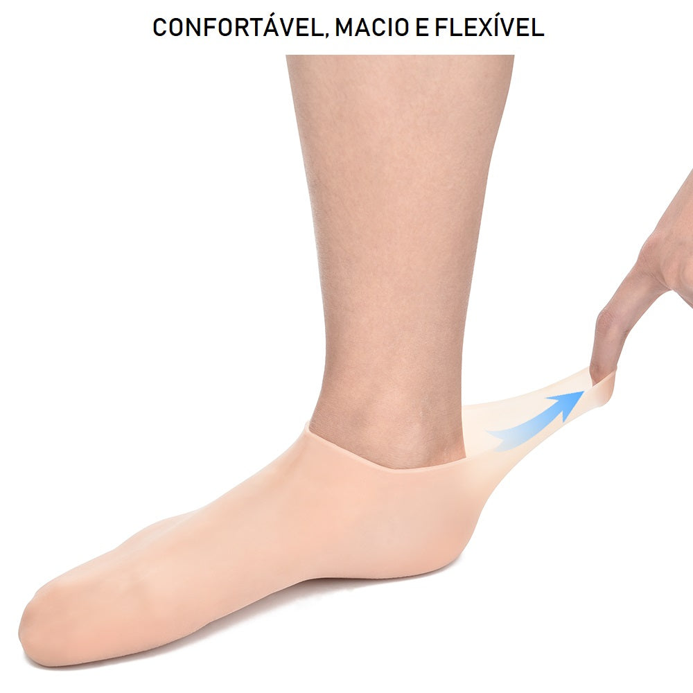 Meia de Silicone para Hidratar os Pés