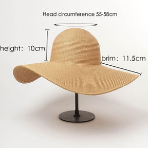 Chapéu de Palha Feminino Panama Moda Praia Verão com Proteção UV