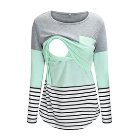Camiseta Manga Longa com Abertura para Amamentação