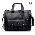 Pasta Masculina Executiva Maleta de Couro Legítimo Wellvo Handbag