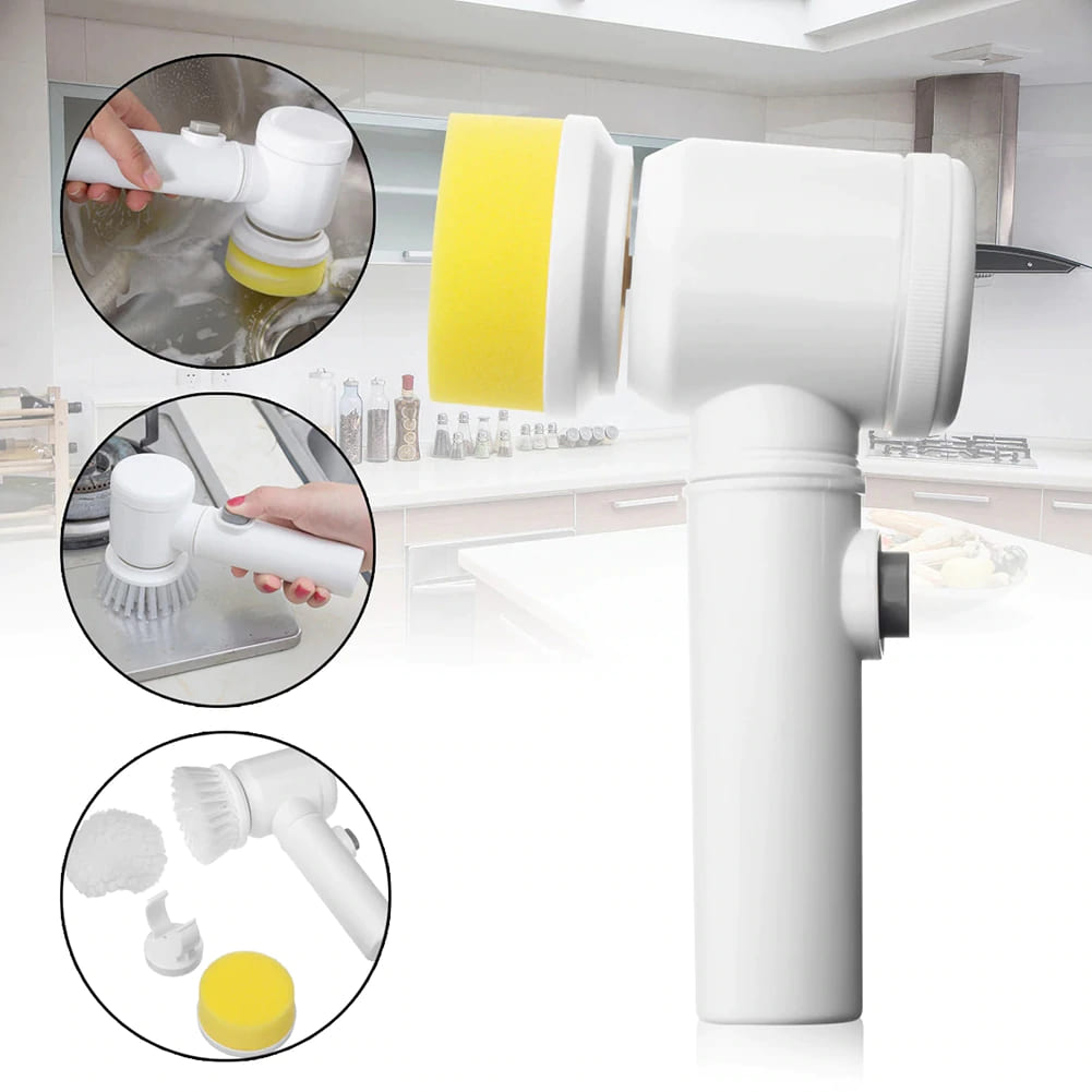 Escova de Limpeza Elétrica Lava Louça Casa Cozinha Pia Evolution Brush