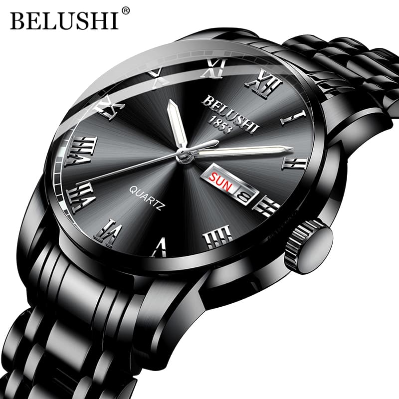 Relógio Masculino Analógico Luminous Luxury Belushi cor black