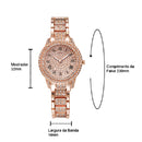 Relógio Feminino com Pedras Brilhantes