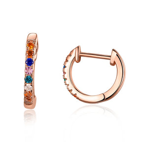 Brincos Femininos Banhados a Prata 925 com Zircônia