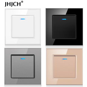 Tomada de Parede Luxo Cristal com Interruptor e Indicador LED One Touch