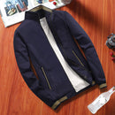 Jaqueta Masculina Slim de Lã Casual Inverno Fleece Bomber Streetwear