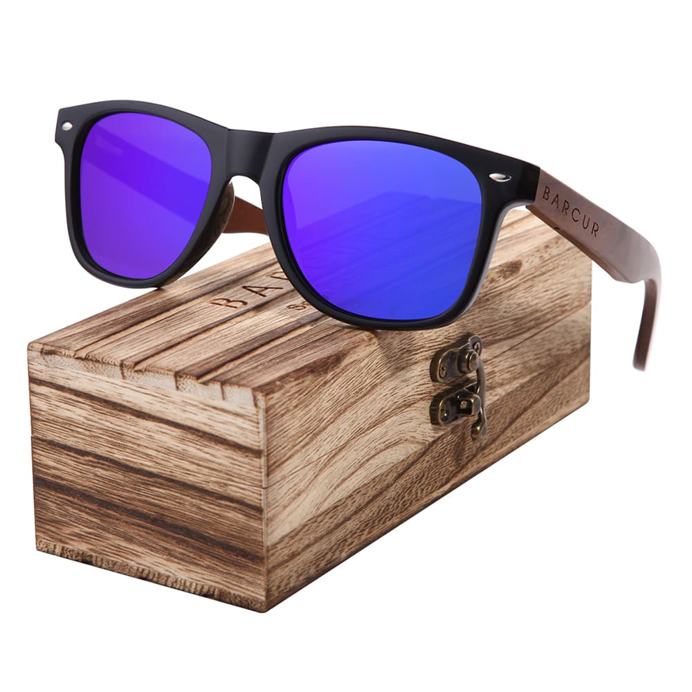 Óculos de Sol Masculino Madeira Pine Polarizado Barcur