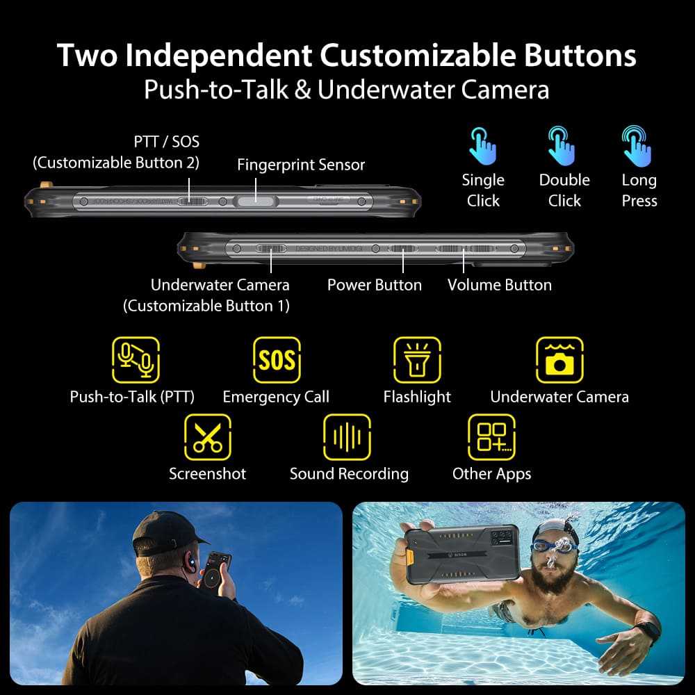 Celular Smartphone Umidigi Bison 128GB IP68/IP69k Quad Camera 6.3" À Prova D'Água